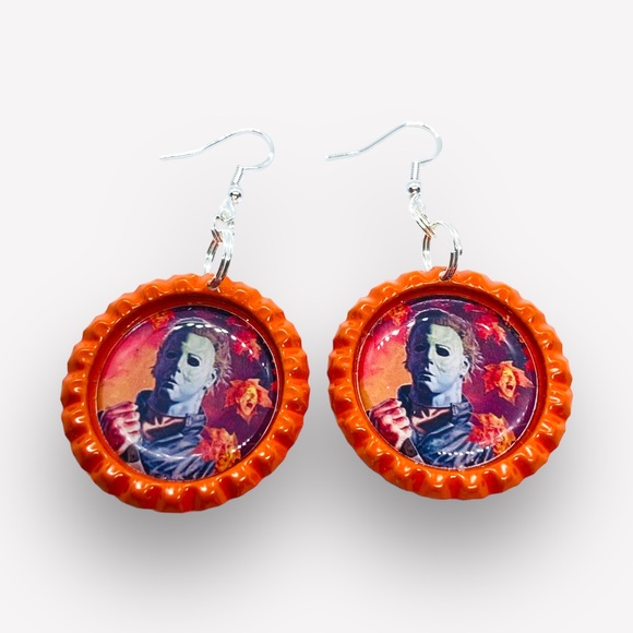 Halloween Michael Myers Iconic Halloween character creepy earrings - Picture 5 of 6